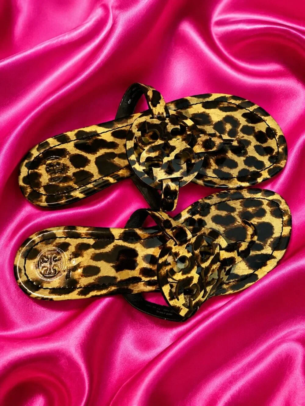 EUC Tory Burch Miller Leopard Sandals